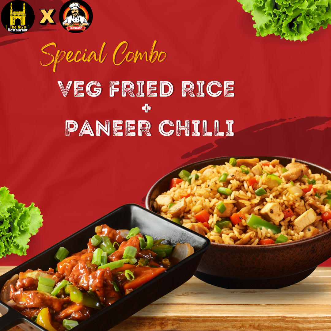 Veg Fried Rice + Paneer Chilli